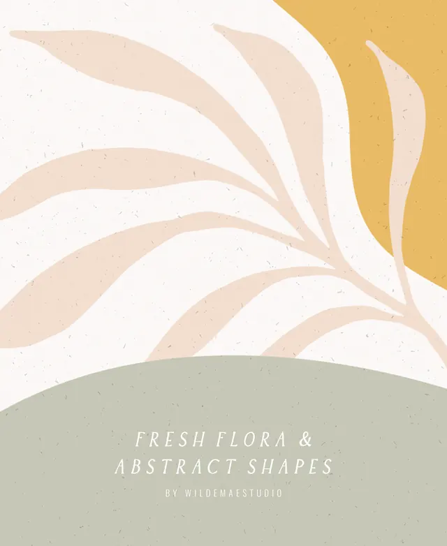 Fresh Flora & Abstract Shapes - Wilde Mae Studio, organic, abstract, light
