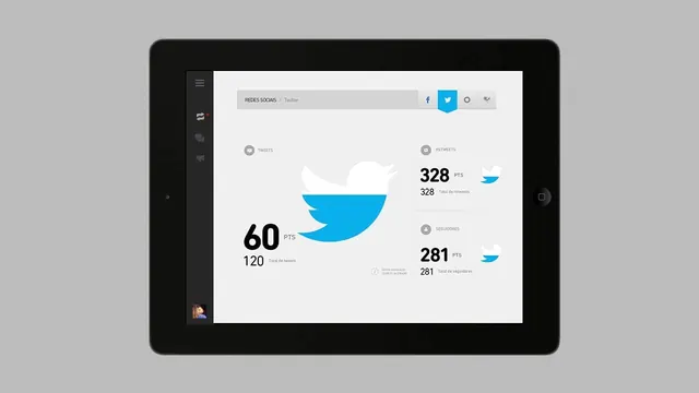 Tablet Dashboard Interface, minimal, corporate-clean, light