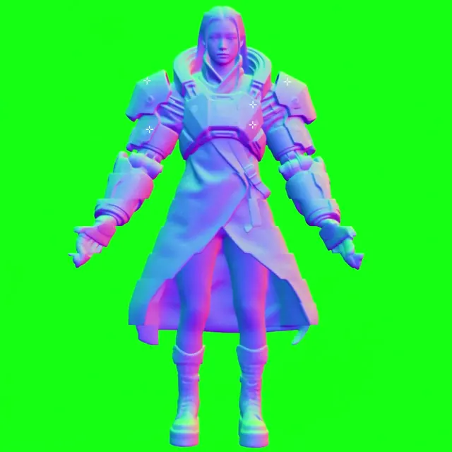 3D Fashion Models, geometric, vibrant