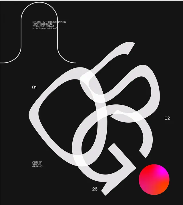 Abstract Line Art Composition, minimal, swiss, high-contrast