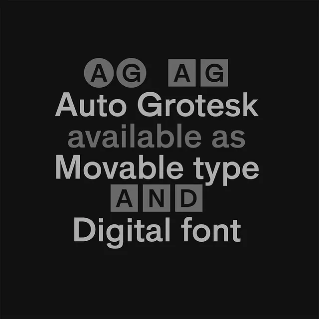 Auto Grotesk Type Specimen