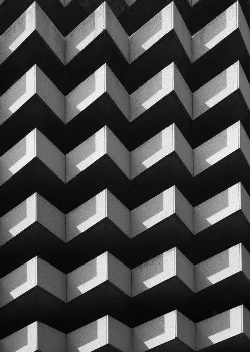 Geometric Chevron Pattern, geometric, minimal, monochrome