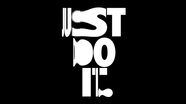 Just Do It Typography, brutalist, maximalist, high-contrast
