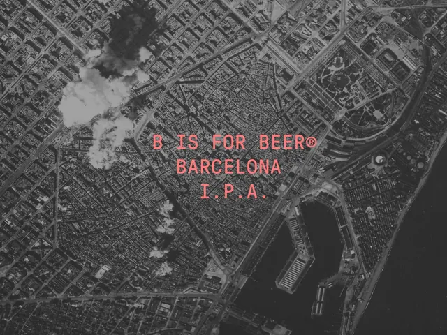 Beer Barricade IPA Map Graphic, brutalist, monochrome, high-contrast