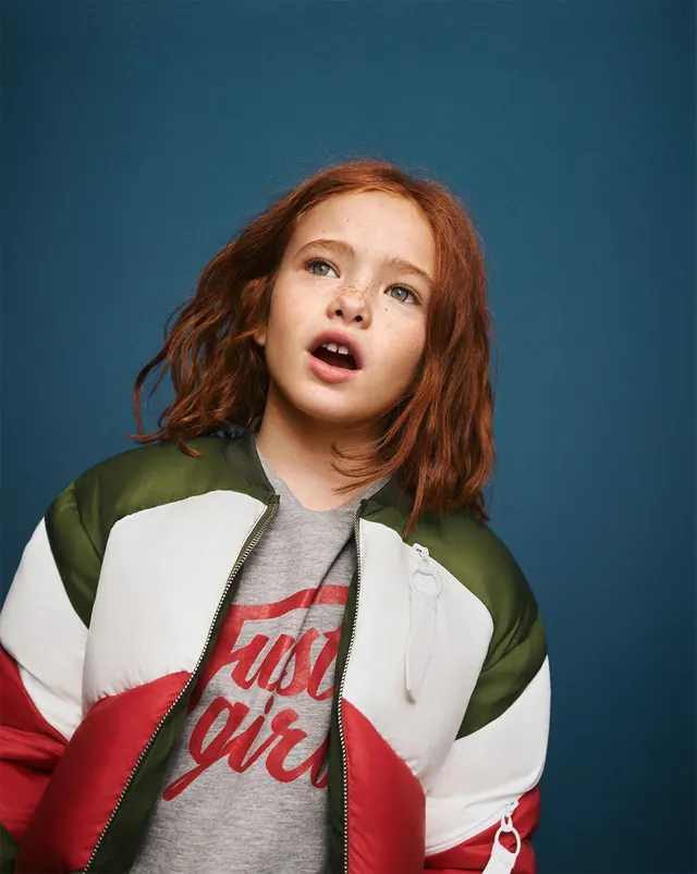 Fashion Portrait with Graphic Jacket, flat, high-contrast