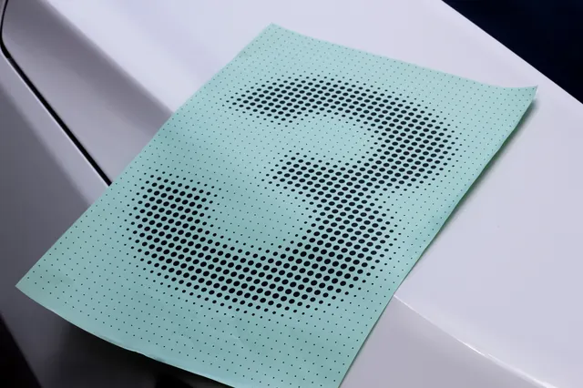 Perforated Graphic Print, minimal, technical, light