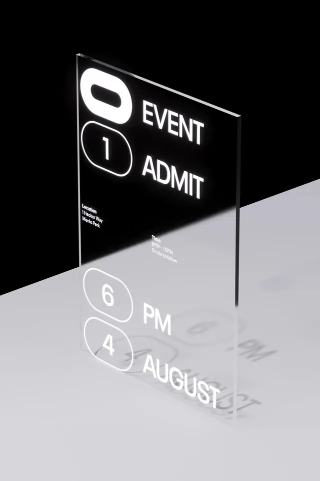 Event Admission Ticket Mockup, minimal, glassmorphism, high-contrast
