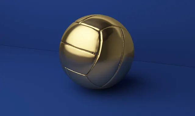 Gold Sphere 3D Render