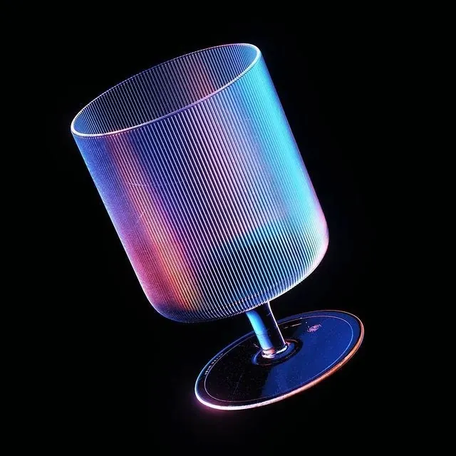 Iridescent Wireframe Glass, abstract, geometric, vibrant