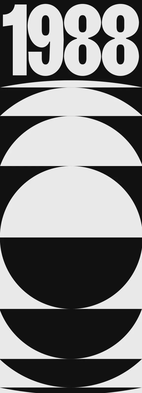 1988 Geometric Graphic, minimal, swiss, monochrome