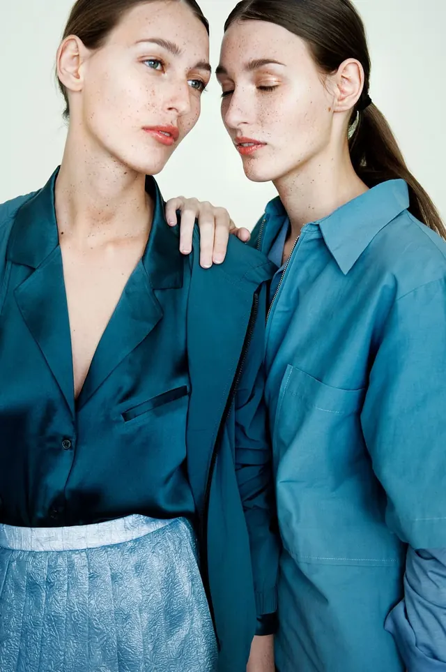Fashion Editorial Portrait, photographic, minimal, cool