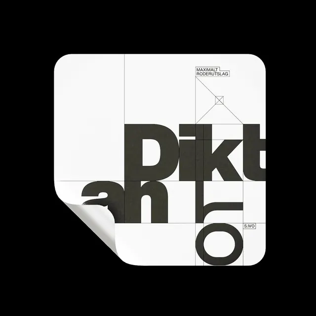 Abstract Typography Composition, minimal, brutalist, monochrome