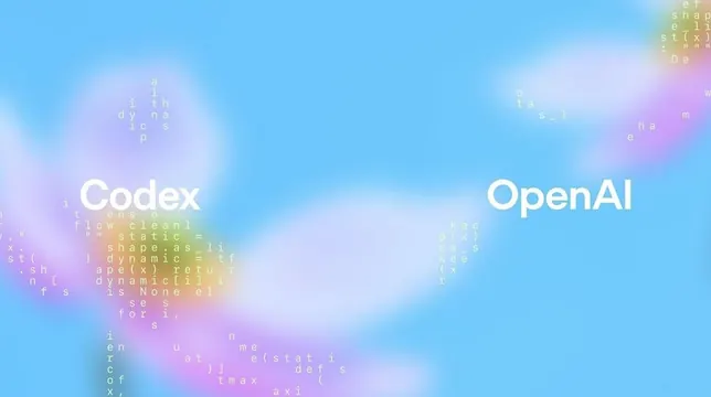 Soft blue gradient with code overlay, abstract, gradient-heavy, cool