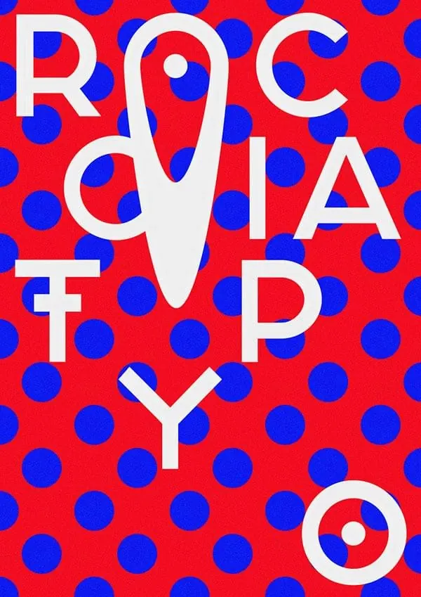 Abstract Typography Composition, neo-brutalist, maximalist, vibrant