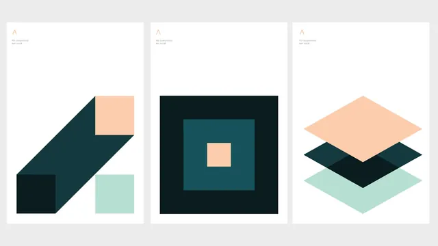 Geometric Abstract Shapes Composition, minimal, geometric, muted
