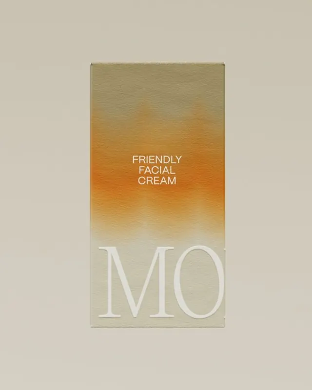 Gradient cosmetic packaging with warm earthy tones, minimal, organic, warm