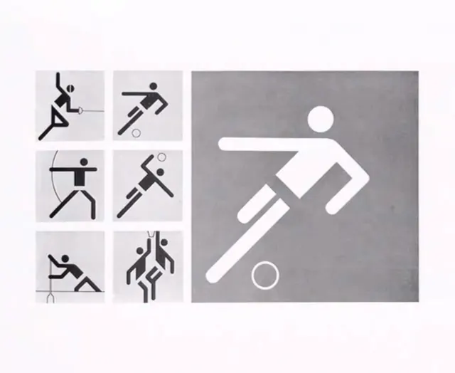 Abstract Humanoid Iconography, minimal, geometric, monochrome