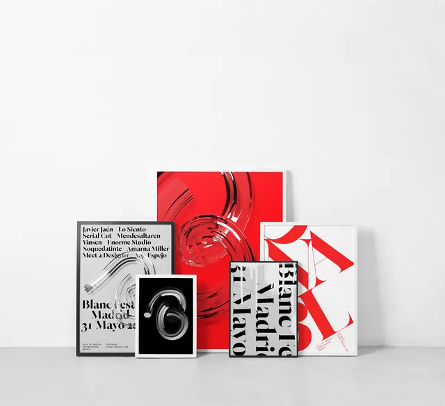 Red and White Graphic Identity Spread, minimal, swiss, high-contrast