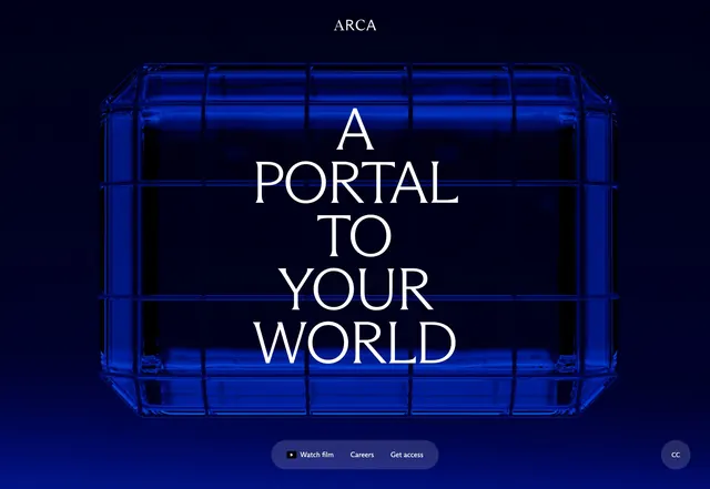 ARCA Portal Visual, dark-mode, geometric, dark