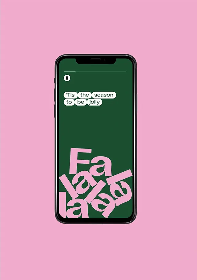Pink and Green Mobile UI Mockup, neo-brutalist, vibrant