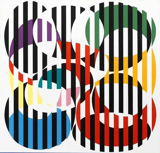 Geometric Abstract Pattern, maximalist, geometric, high-contrast