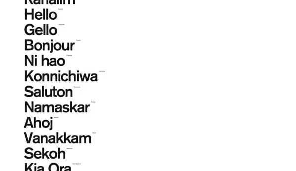 Multilingual Greeting Typography