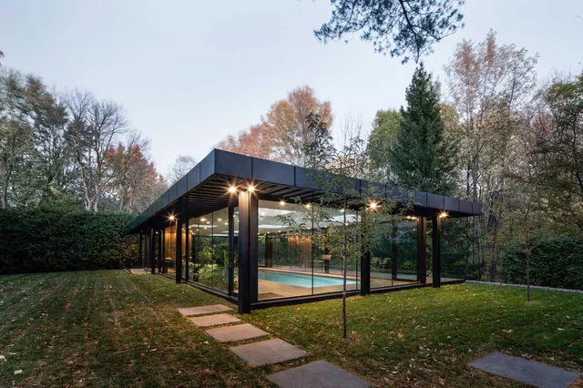 Outdoor Pavilion Structure, minimal, light-mode, muted