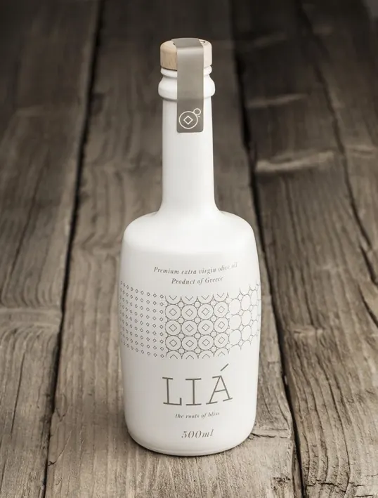 LIA Wine Bottle Design, minimal, geometric, light