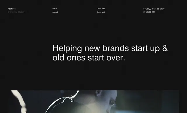 Brand Identity Hero Section, minimal, dark-mode, dark