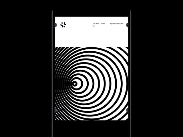 Optical Illusion Graphic, minimal, geometric, monochrome