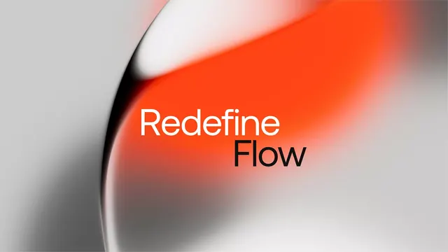 Glossy red gradient sphere with light refraction, gradient-heavy, 3d-render, warm