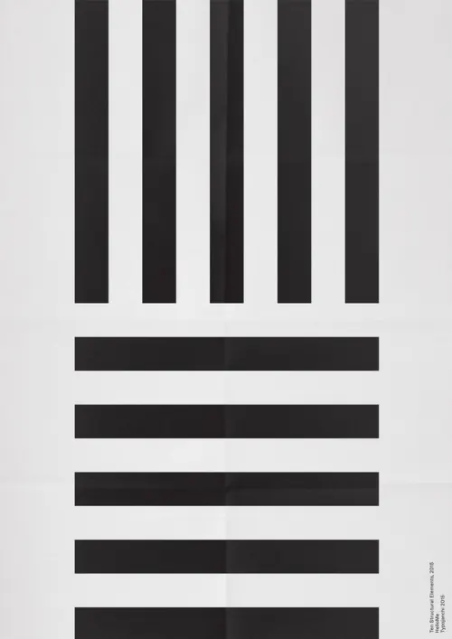 Black and White Geometric Bar Composition, minimal, swiss, monochrome