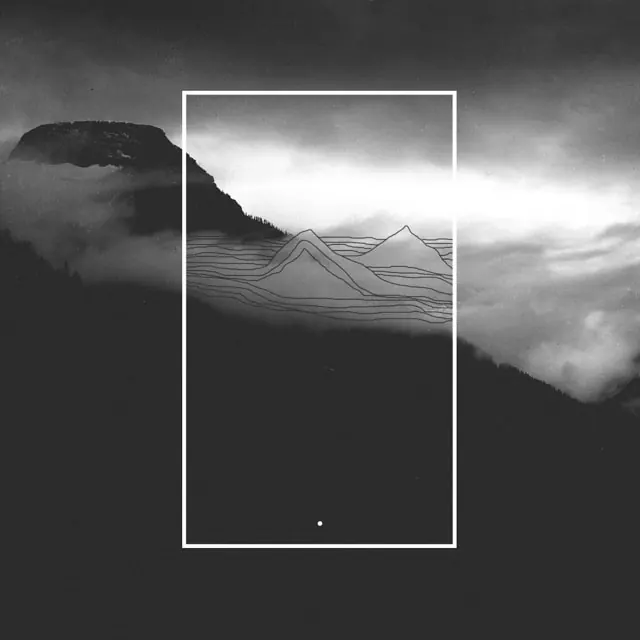 Mountain Landscape Abstract Graphic, minimal, monochrome, monochrome