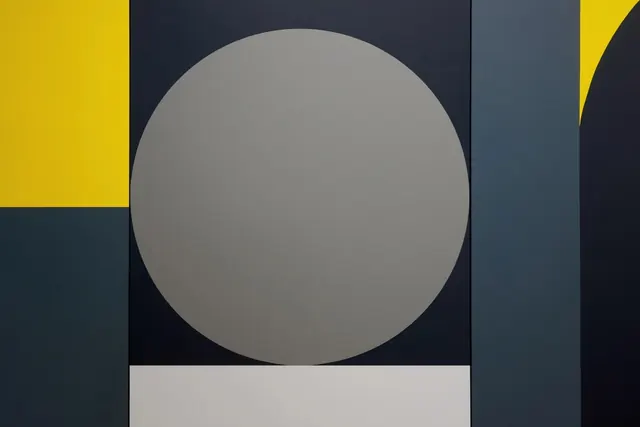 Geometric Abstract Composition, minimal, swiss, high-contrast