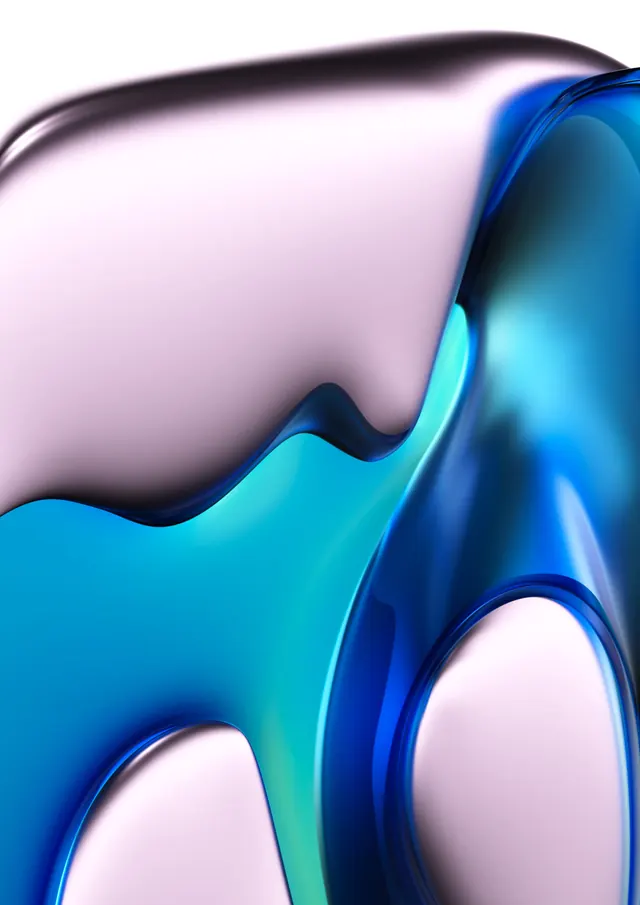 Abstract Fluid 3D Render, 3d-render, gradient-heavy, vibrant