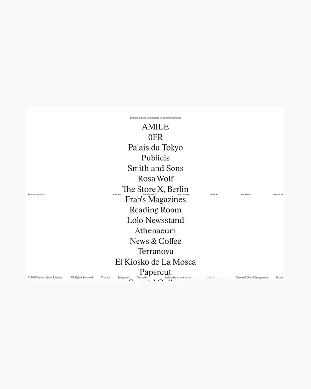 Minimalist Typography List