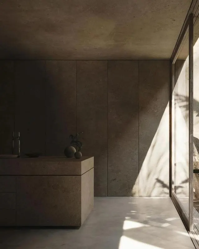 Minimalist Architectural Interior, minimal, brutalist, monochrome