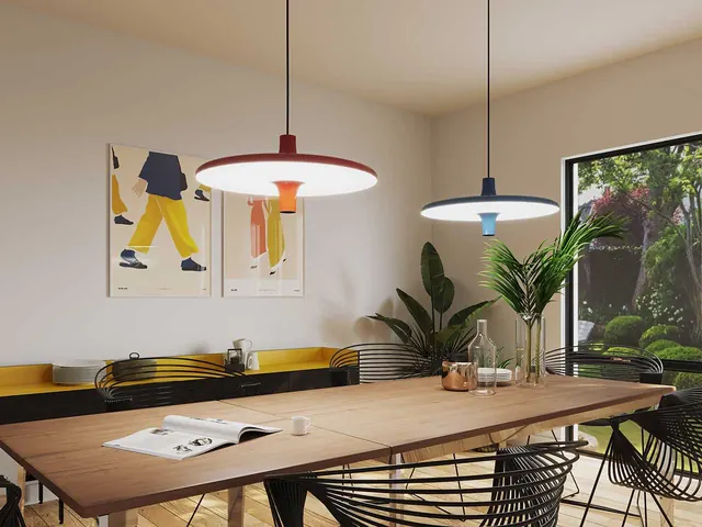 Modern Workspace Interior, minimal, light-mode, warm