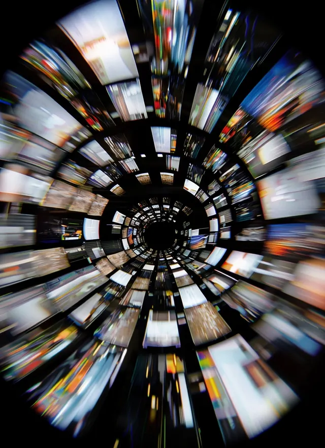 Radial Motion Blur Architecture, abstract, geometric, high-contrast
