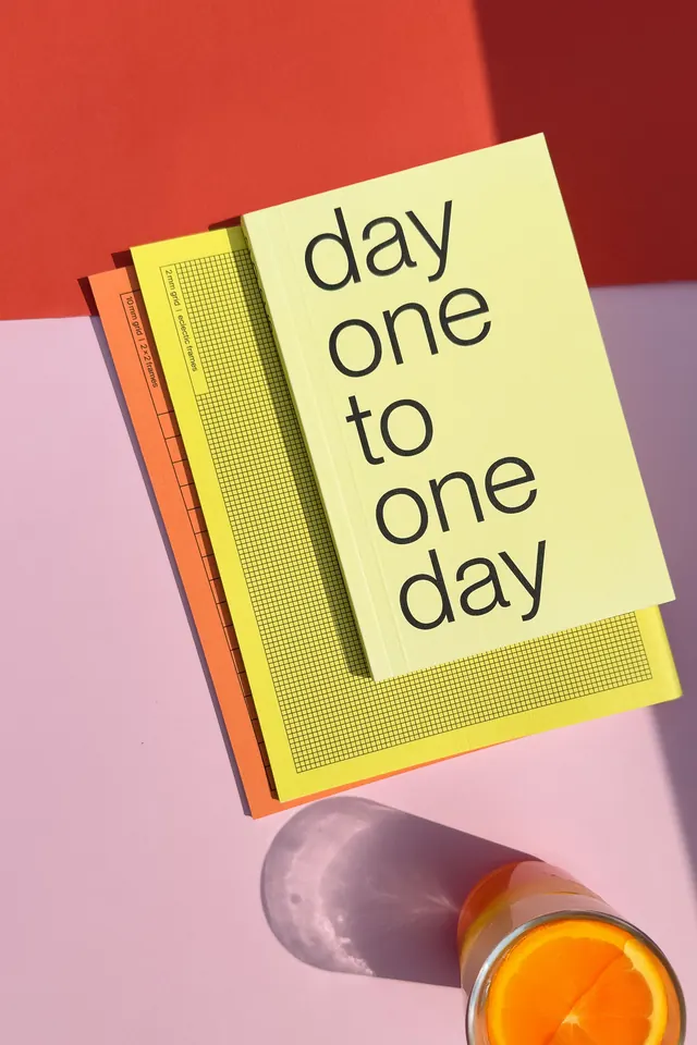 Stationery product with pastel packaging and juice, minimal, light-mode, light
