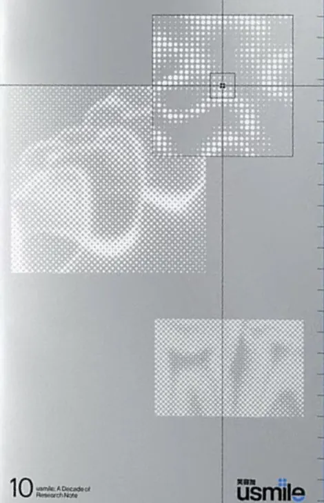 Halftone dot-grid research visualization, technical, monochrome, light