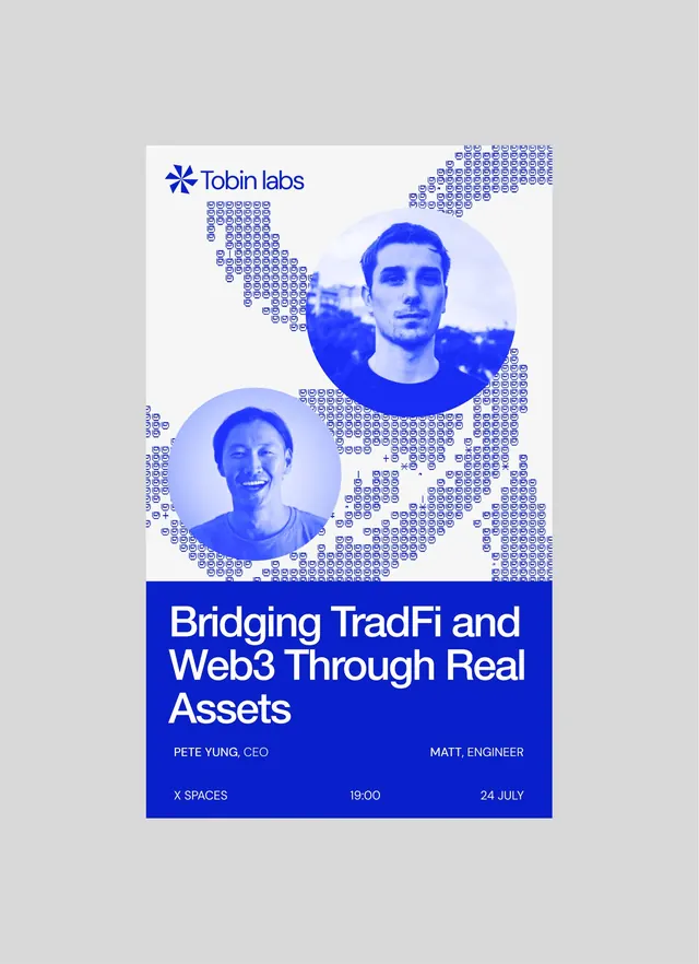TradFi and Web3 speaker card design, minimal, corporate-clean, light