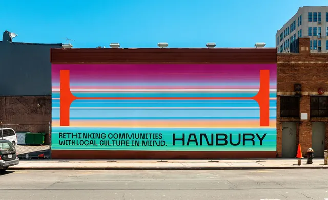 Hanbury geometric bridge mural, geometric, abstract, vibrant