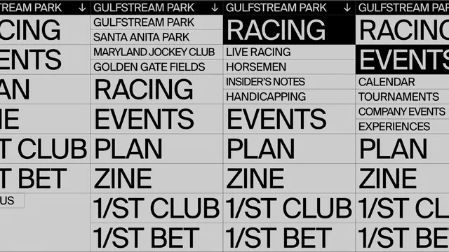 Racing Events Typography Layout, swiss, minimal, monochrome