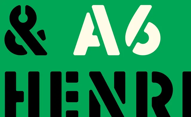 AType Stencil typeface display, bold, display, vibrant