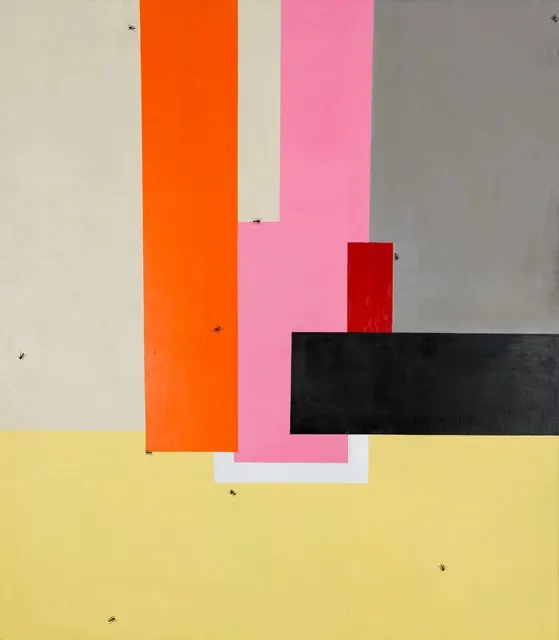 Geometric color-blocking composition, geometric, abstract, vibrant