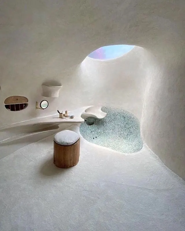Minimalist spa interior design render, minimal, 3d-render, light