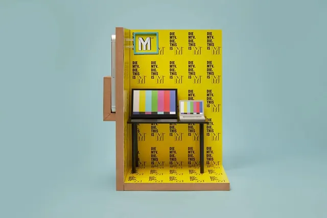 DIE MTY Design Display System, boxed, playful, warm