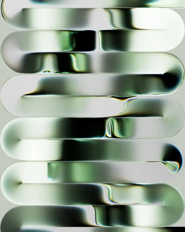 Stacked glass cylinders with light refraction, minimalist, organic, light