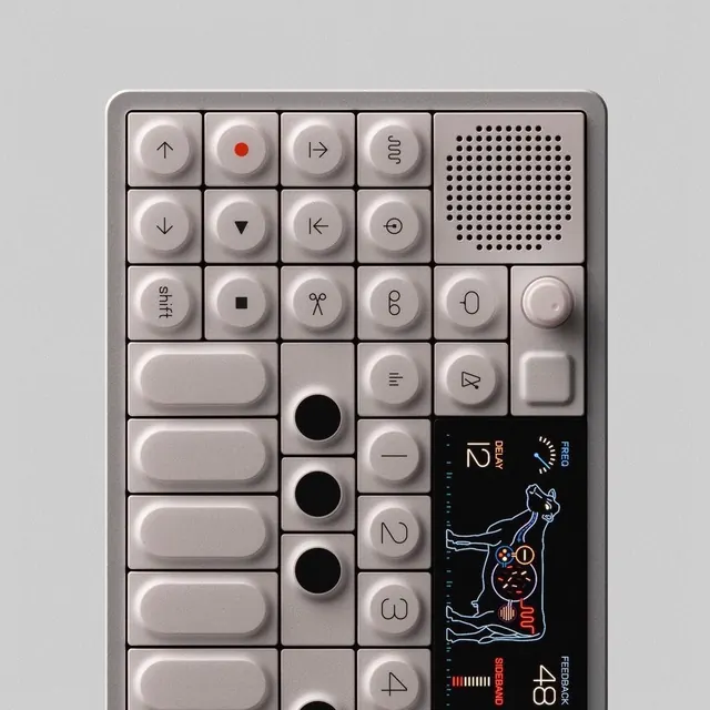 Teenage Engineering OP-1 Field synthesizer product shot, minimal, technical, light